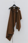 OUDE WAAG Washing denim shawl top OW-23SS-TP02 reddish brown